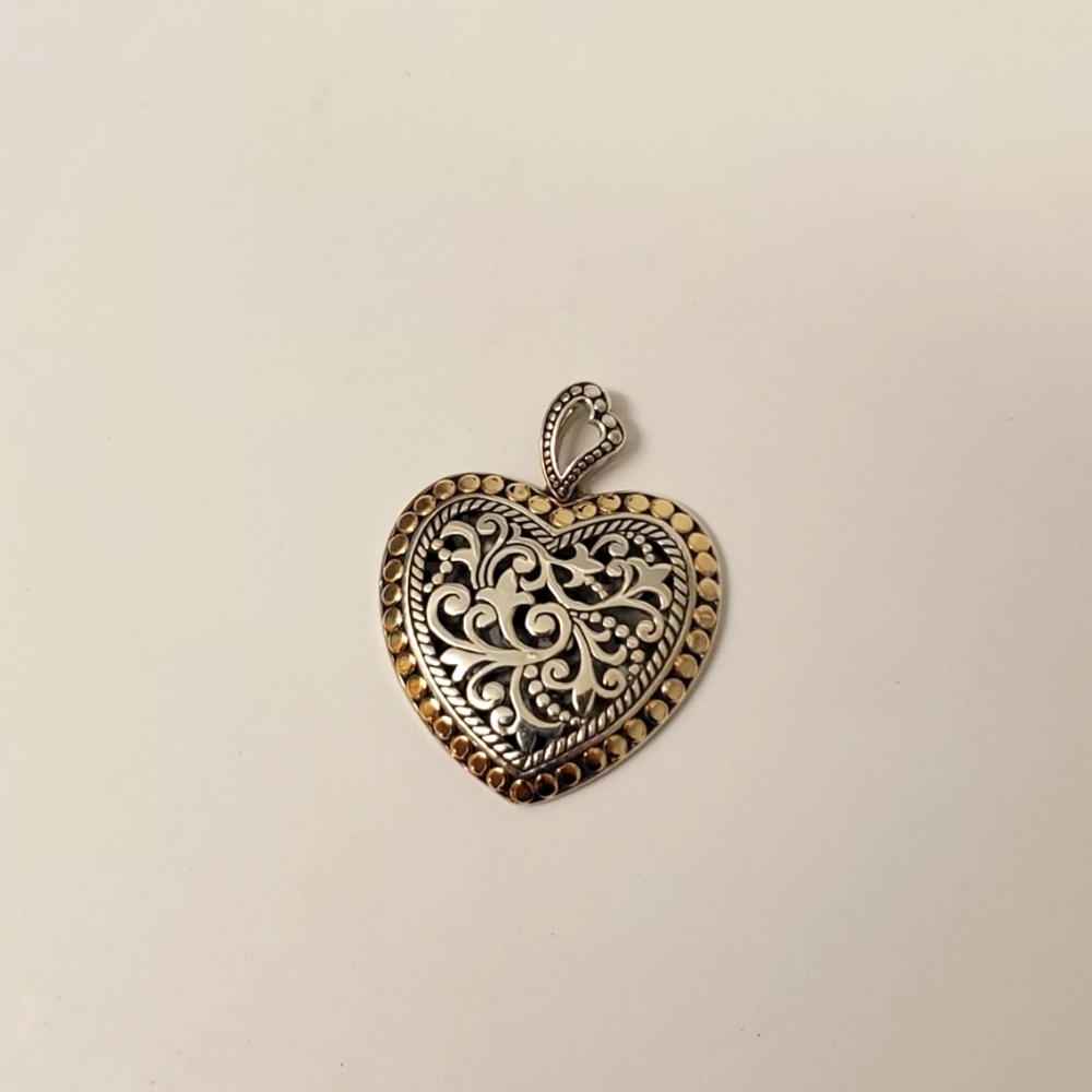 ATI 925 14k heart pendant